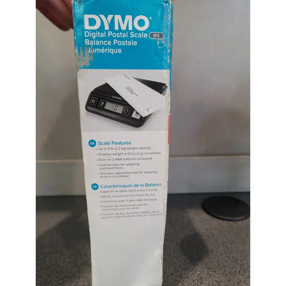 DYMO M5 Digital Postal Scale Black Weighs up to 5LBS/2.2KG Box GUC READ